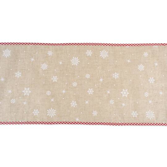 DII® 70" Red Reindeer Embroidered Table Runner
